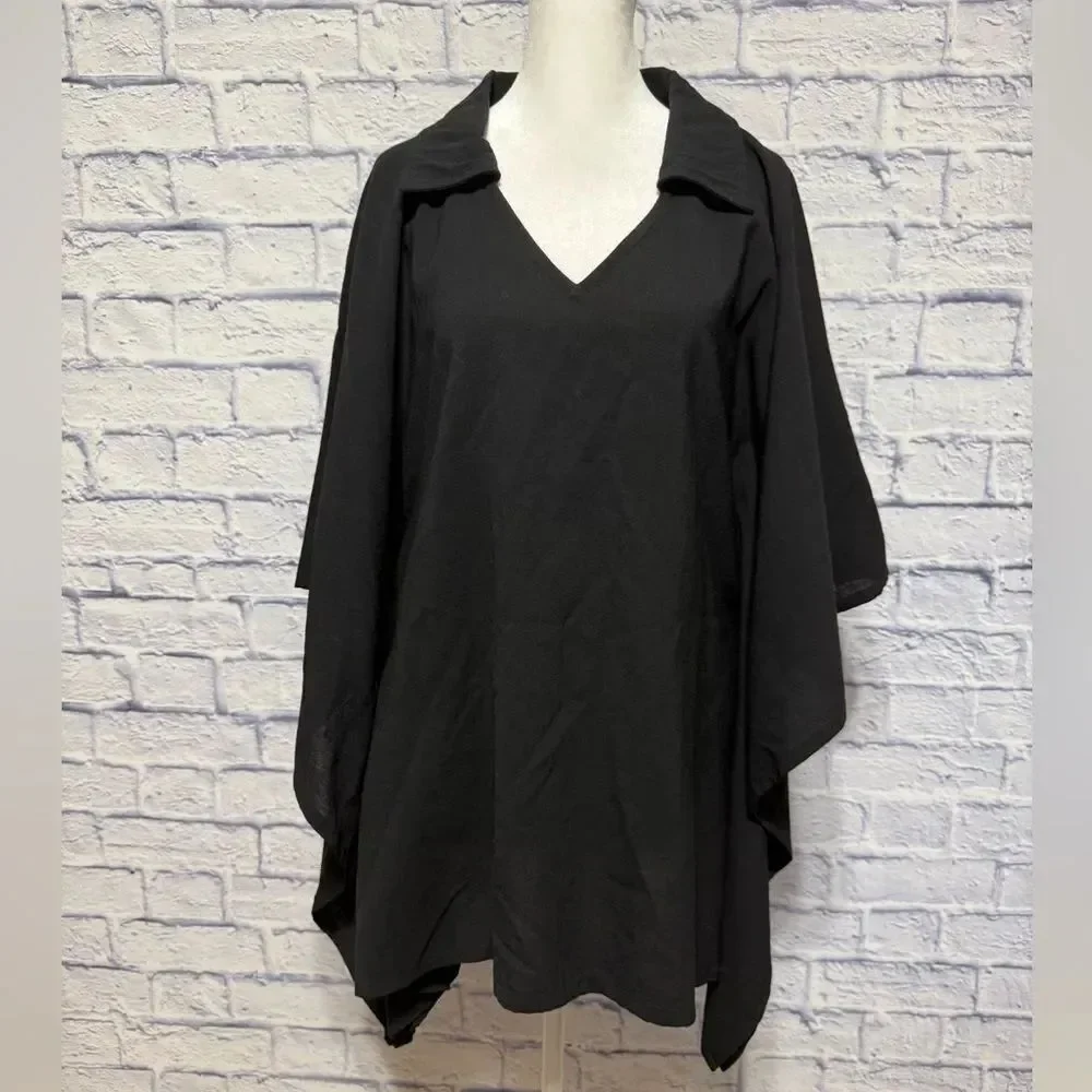 Carla Christoph Houston One Size Black Short Kaftan
